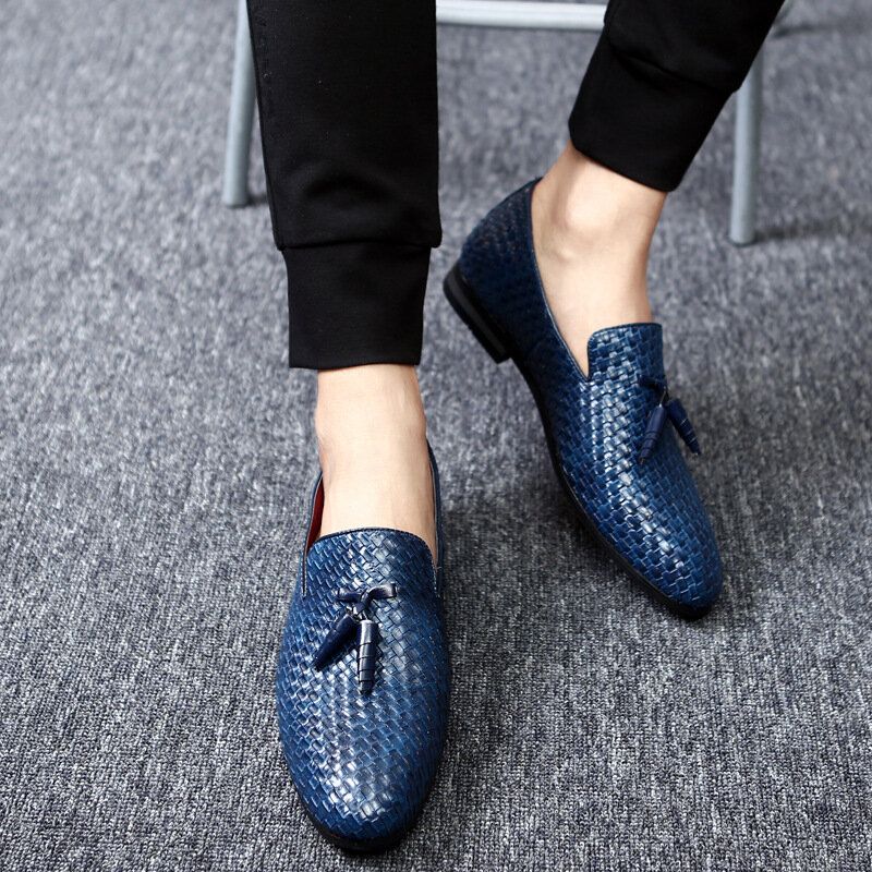 Hommes En Cuir Véritable Serpent Motif Loisirs Élégant Affaires Oxfords