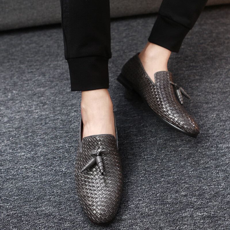 Hommes En Cuir Véritable Serpent Motif Loisirs Élégant Affaires Oxfords