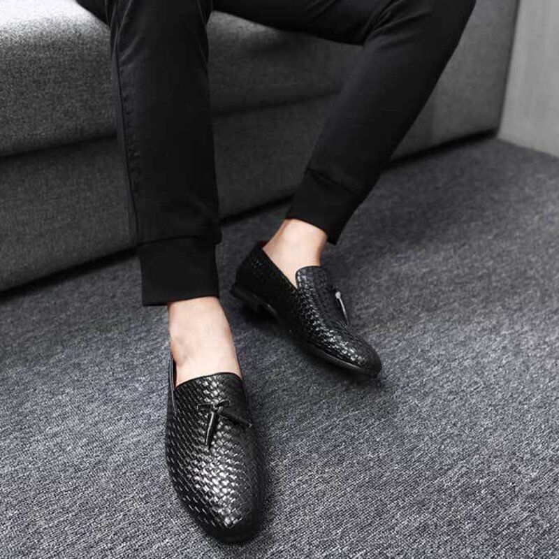 Hommes En Cuir Véritable Serpent Motif Loisirs Élégant Affaires Oxfords