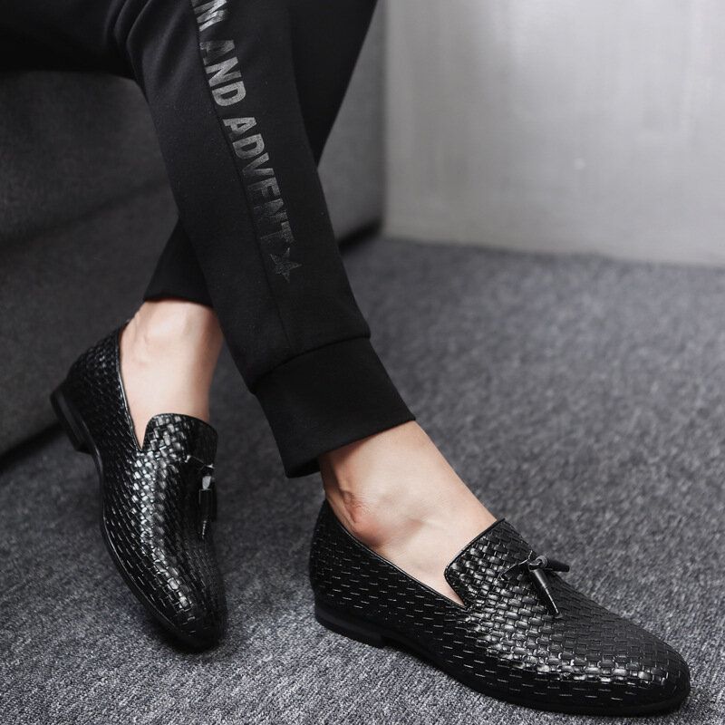 Hommes En Cuir Véritable Serpent Motif Loisirs Élégant Affaires Oxfords