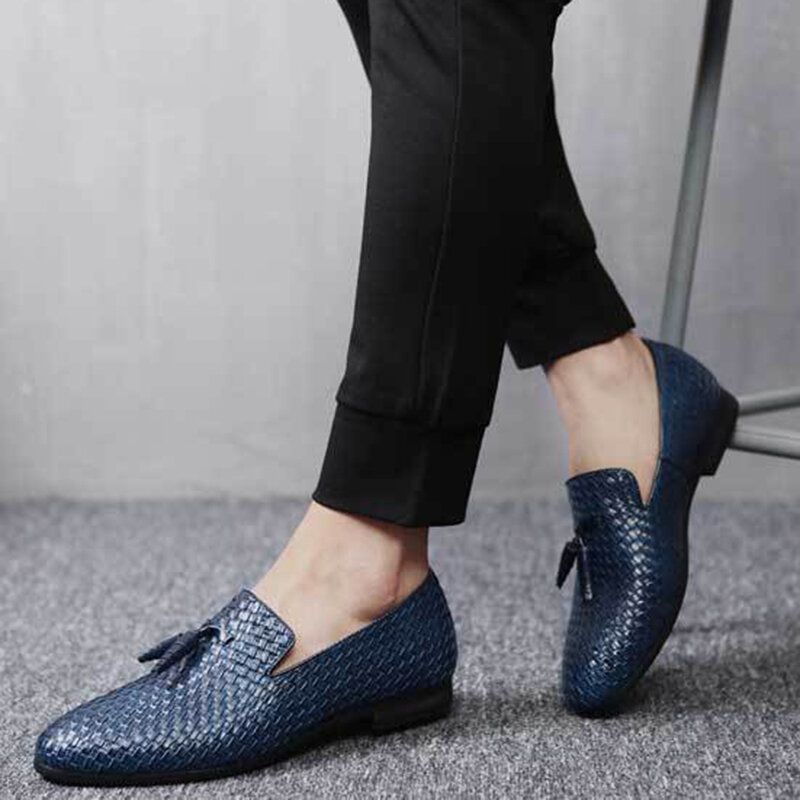 Hommes En Cuir Véritable Serpent Motif Loisirs Élégant Affaires Oxfords