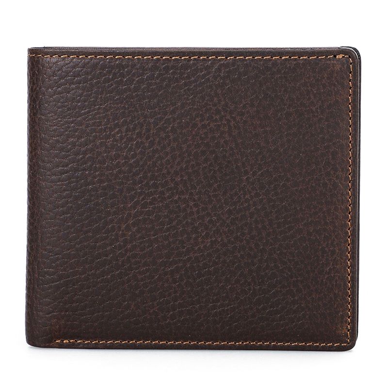 Hommes En Cuir Véritable Vintage Rfid Plusieurs Fentes Pour Cartes Portefeuille Rétro Portable Résistant À L'usure Portefeuille À Deux Volets