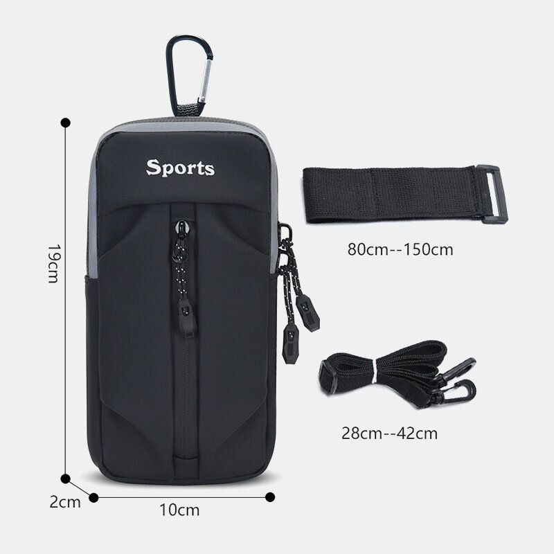 Hommes Décontracté Étanche Dacron Perméabilité À L'air 6.6 Pouces Téléphone Sac Taille Sac Bandoulière Sac Sac À Bandoulière