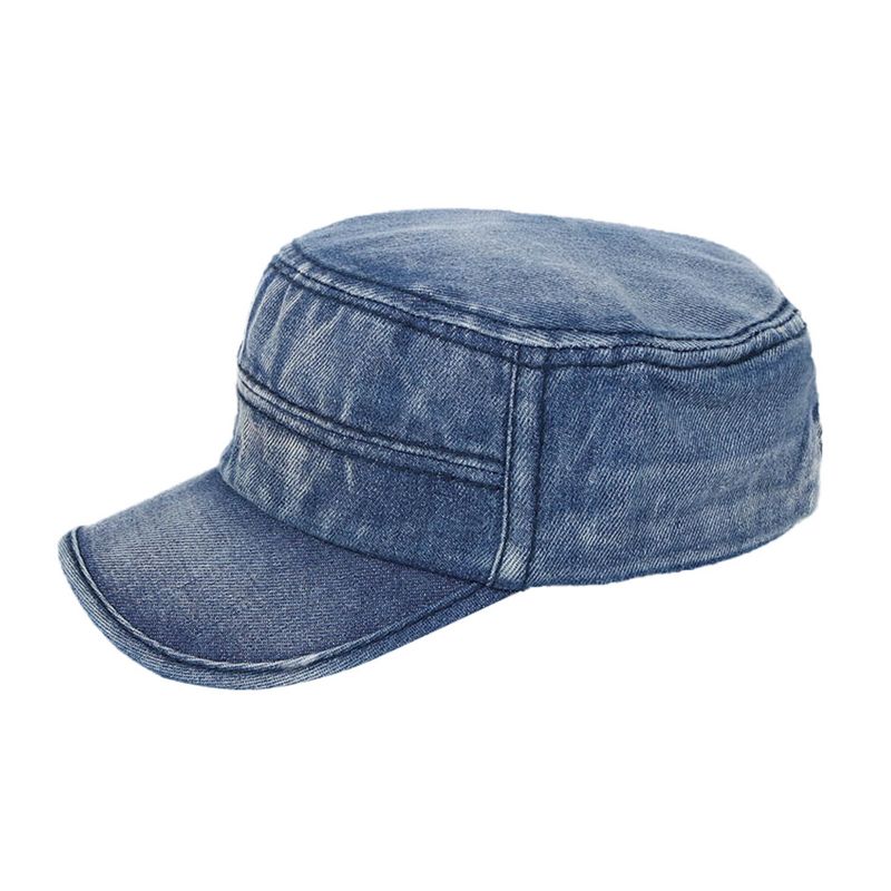 Hommes Denim Extérieur Parasol Tout Match Réglable Décontracté Vintage Militaire Casquettes Chapeaux Plats