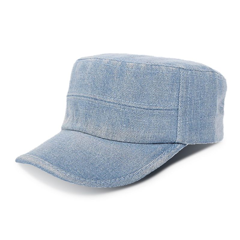 Hommes Denim Extérieur Parasol Tout Match Réglable Décontracté Vintage Militaire Casquettes Chapeaux Plats