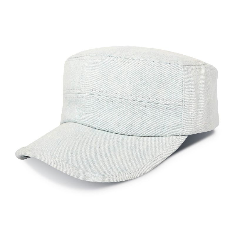 Hommes Denim Extérieur Parasol Tout Match Réglable Décontracté Vintage Militaire Casquettes Chapeaux Plats