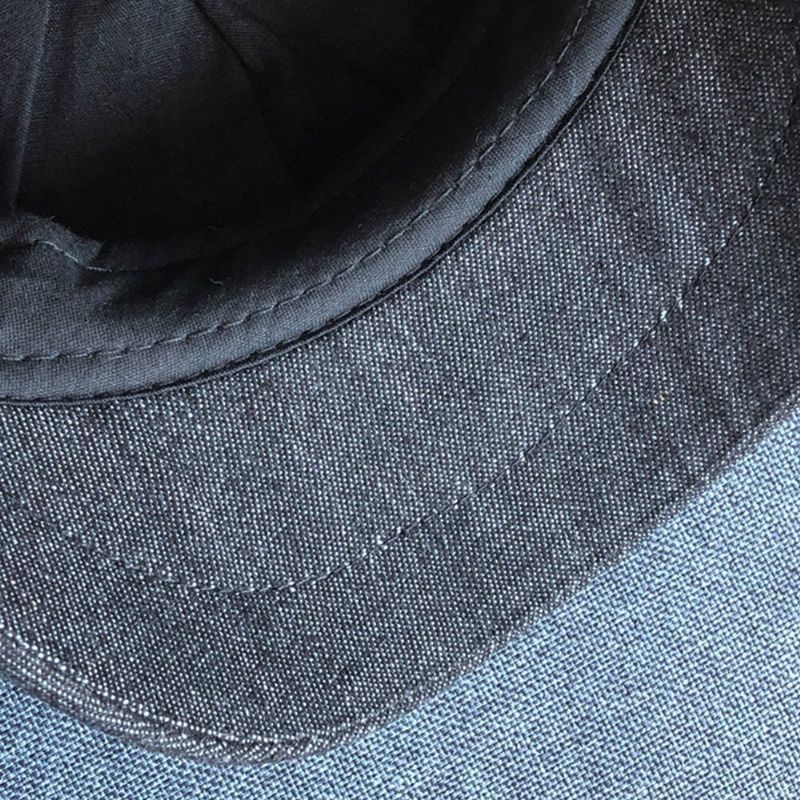 Hommes Denim Patchwork Béret Casquette Décontracté Rétro Élastique Bande Octogonale Chapeau Plat Chapeau Peintre Gavroche Casquette