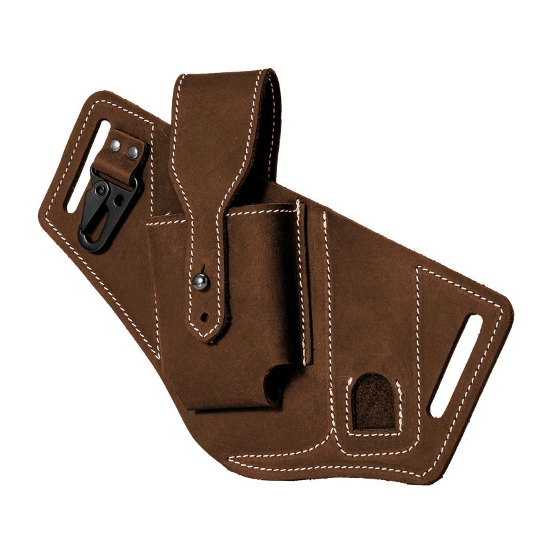 Hommes Edc En Cuir Véritable Vintage Ceinture Sac De Taille Multitool Porte-clés Organisateur Sac De Taille