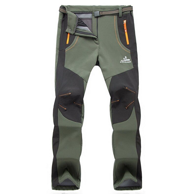 Hommes Épais Polaire Garder Au Chaud Pantalon Imperméable À Séchage Rapide Camping Escalade Randonnée Soft Shell Pantalon