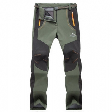 Hommes Épais Polaire Garder Au Chaud Pantalon Imperméable À Séchage Rapide Camping Escalade Randonnée Soft Shell Pantalon