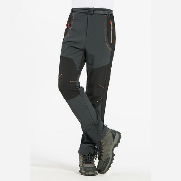 Hommes Épais Polaire Garder Au Chaud Pantalon Imperméable À Séchage Rapide Camping Escalade Randonnée Soft Shell Pantalon