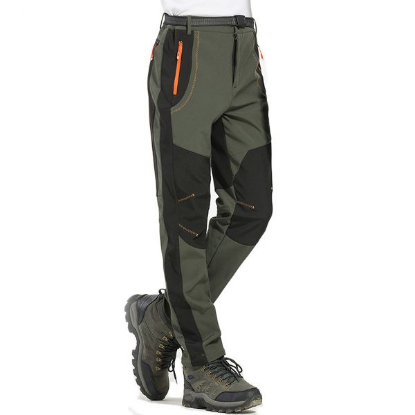 Hommes Épais Polaire Garder Au Chaud Pantalon Imperméable À Séchage Rapide Camping Escalade Randonnée Soft Shell Pantalon