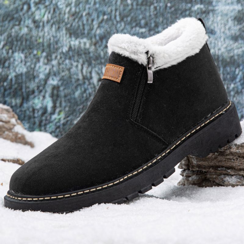 Hommes Épaissir Doublure En Peluche Antidérapante Doux Confortable Bottes De Neige En Plein Air