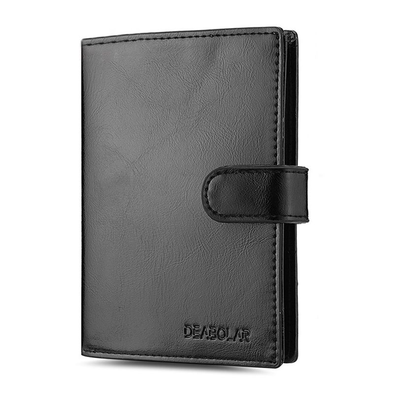 Hommes Faux Cuir Multifonctionnel Portefeuille Multi-carte Slot Portefeuille Portable Multiple Card Slot Passeport Stockage Portefeuille