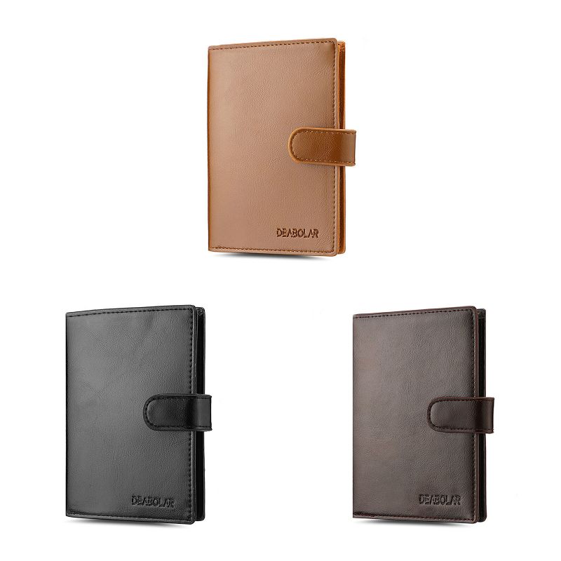 Hommes Faux Cuir Multifonctionnel Portefeuille Multi-carte Slot Portefeuille Portable Multiple Card Slot Passeport Stockage Portefeuille