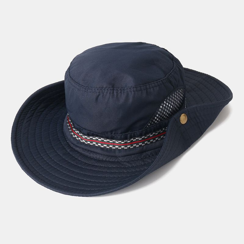 Hommes Femme Chapeau De Pêcheur À Séchage Rapide Chapeau De Visière Pliable Avec Broderie