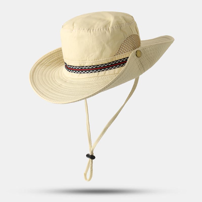 Hommes Femme Chapeau De Pêcheur À Séchage Rapide Chapeau De Visière Pliable Avec Broderie