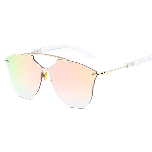 Hommes Femmes Lunettes De Soleil À Monture En Métal Mince Casual Outdoor Anti-uv Hd Eyeglaases