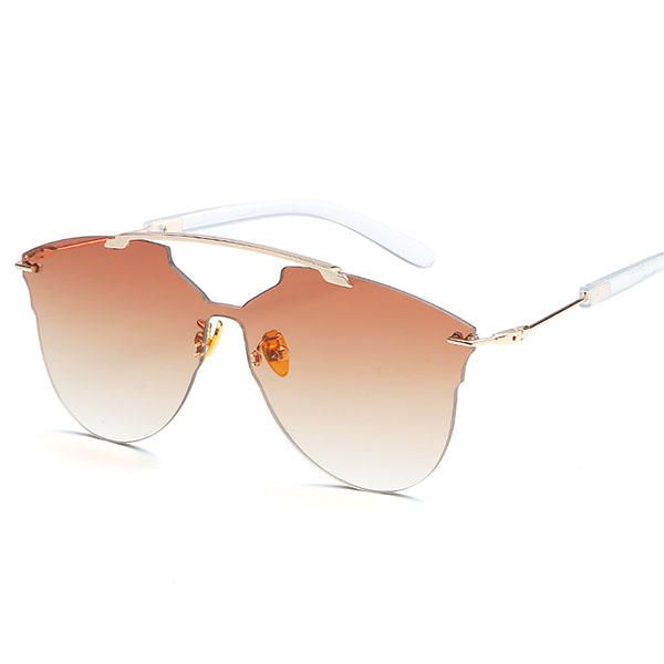 Hommes Femmes Lunettes De Soleil À Monture En Métal Mince Casual Outdoor Anti-uv Hd Eyeglaases