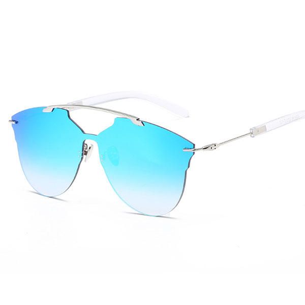 Hommes Femmes Lunettes De Soleil À Monture En Métal Mince Casual Outdoor Anti-uv Hd Eyeglaases