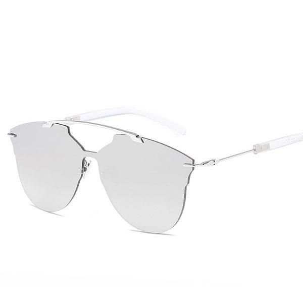 Hommes Femmes Lunettes De Soleil À Monture En Métal Mince Casual Outdoor Anti-uv Hd Eyeglaases