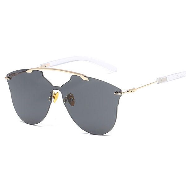 Hommes Femmes Lunettes De Soleil À Monture En Métal Mince Casual Outdoor Anti-uv Hd Eyeglaases