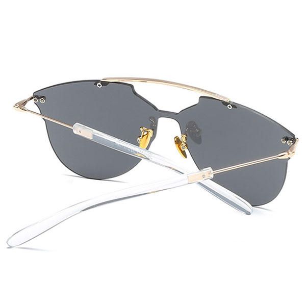 Hommes Femmes Lunettes De Soleil À Monture En Métal Mince Casual Outdoor Anti-uv Hd Eyeglaases