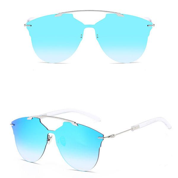 Hommes Femmes Lunettes De Soleil À Monture En Métal Mince Casual Outdoor Anti-uv Hd Eyeglaases