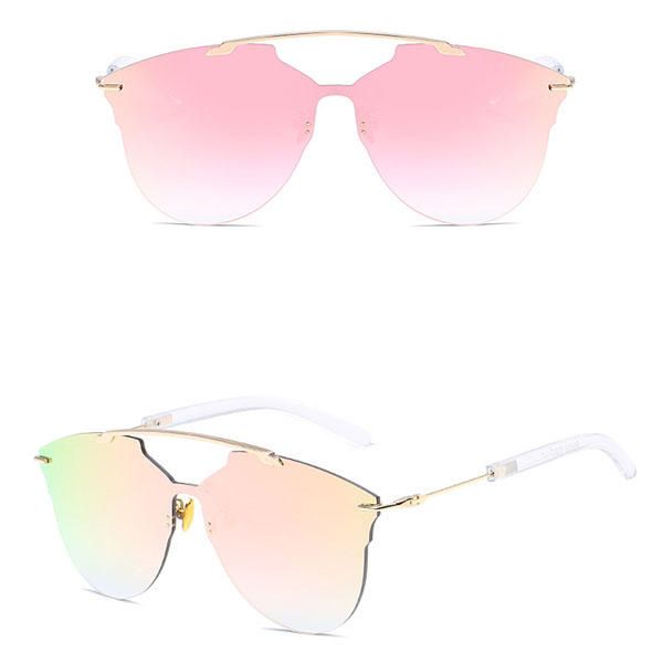 Hommes Femmes Lunettes De Soleil À Monture En Métal Mince Casual Outdoor Anti-uv Hd Eyeglaases