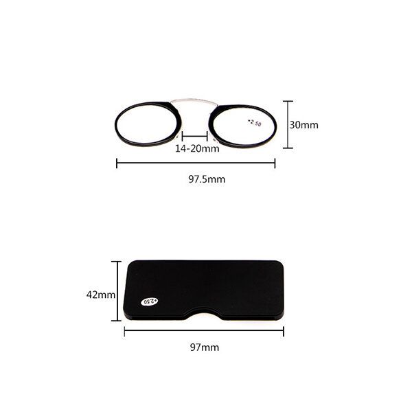 Hommes Femmes Mini Ultraléger Clip Nez Lunettes De Lecture Lecture Portable