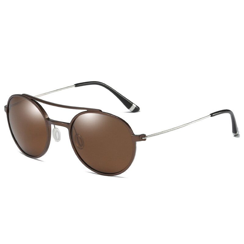 Hommes Femmes Outdoor Casual Driving Lunettes Polarisées Lunettes De Soleil Rondes Classiques