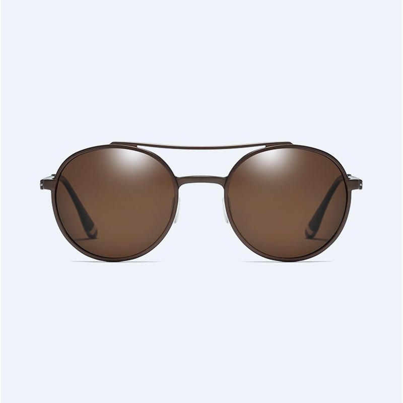 Hommes Femmes Outdoor Casual Driving Lunettes Polarisées Lunettes De Soleil Rondes Classiques