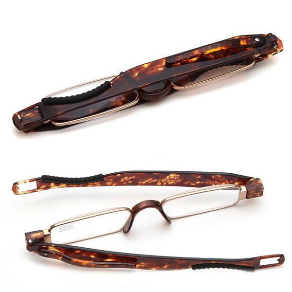 Hommes Femmes Portable 360 Rotation Pliant Lunettes De Lecture Casual Léger Presbytie Lunettes