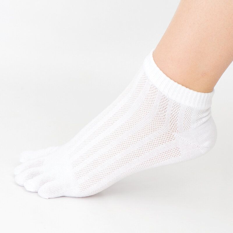 Hommes Femmes Respirant Mèche Courte Cheville Chaussette Sports De Plein Air Déodorant Chaussettes À Cinq Doigts