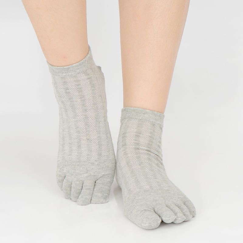 Hommes Femmes Respirant Mèche Courte Cheville Chaussette Sports De Plein Air Déodorant Chaussettes À Cinq Doigts