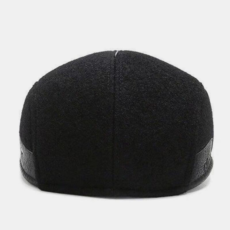 Hommes Gavroche Chapeaux Extérieur Cachemire Laine Oreille Protection Coupe-vent Chaud Bérets Cabbie Chapeau