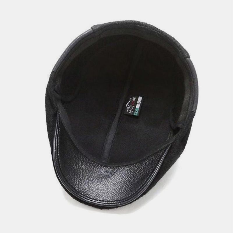 Hommes Gavroche Chapeaux Extérieur Cachemire Laine Oreille Protection Coupe-vent Chaud Bérets Cabbie Chapeau