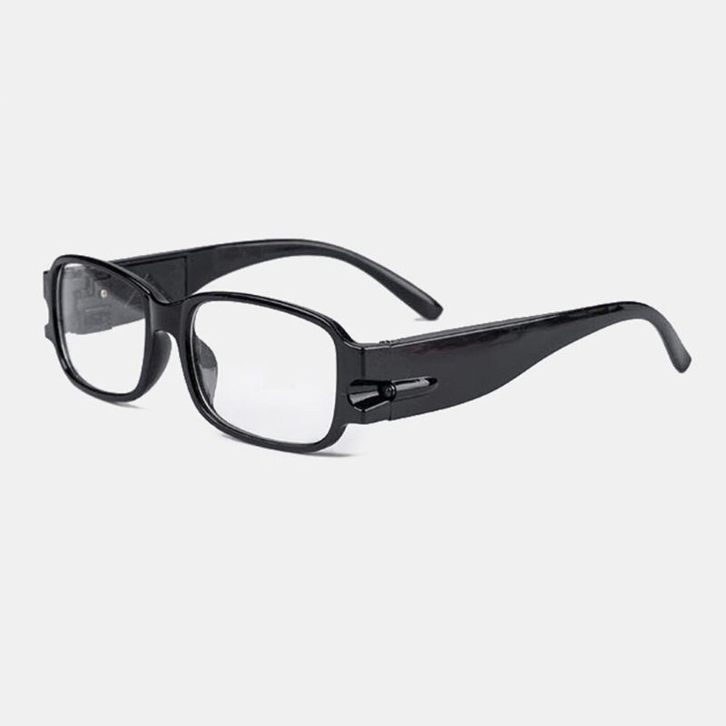 Hommes Led Éclairage Nuit Presbytie Lunettes Plastique Résine Plein Rectangle Cadre Multifonctionnel Presbytie Lunettes