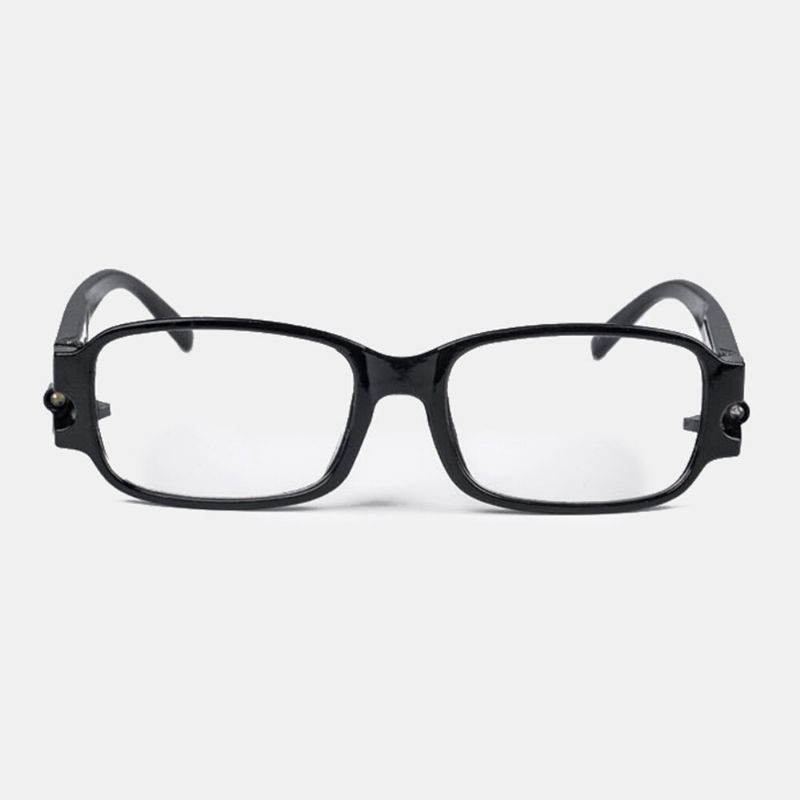 Hommes Led Éclairage Nuit Presbytie Lunettes Plastique Résine Plein Rectangle Cadre Multifonctionnel Presbytie Lunettes