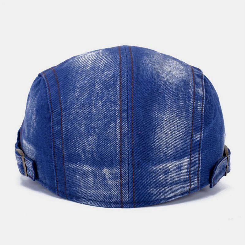 Hommes Lettre Argyle Motif Broderie Bérets Coton Crème Solaire Casual Casquettes Plates Gavroche Chapeau