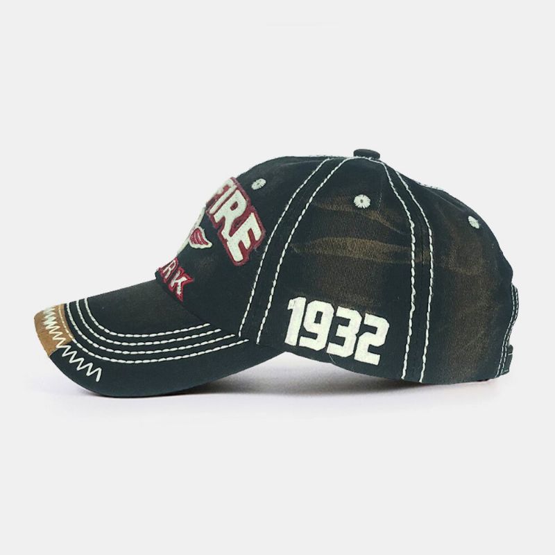 Hommes Made-old Coton Lettre Broderie Respirant Hip-hop Casual Sport Parasol Baseball Chapeau