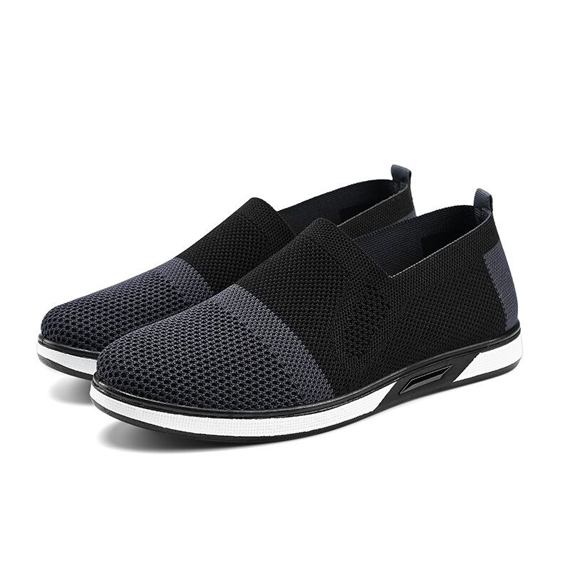 Hommes Mesh Casual Sneakers Léger Respirant Sneaker Casual Chaussures De Sport Tricoté Confortable Plat