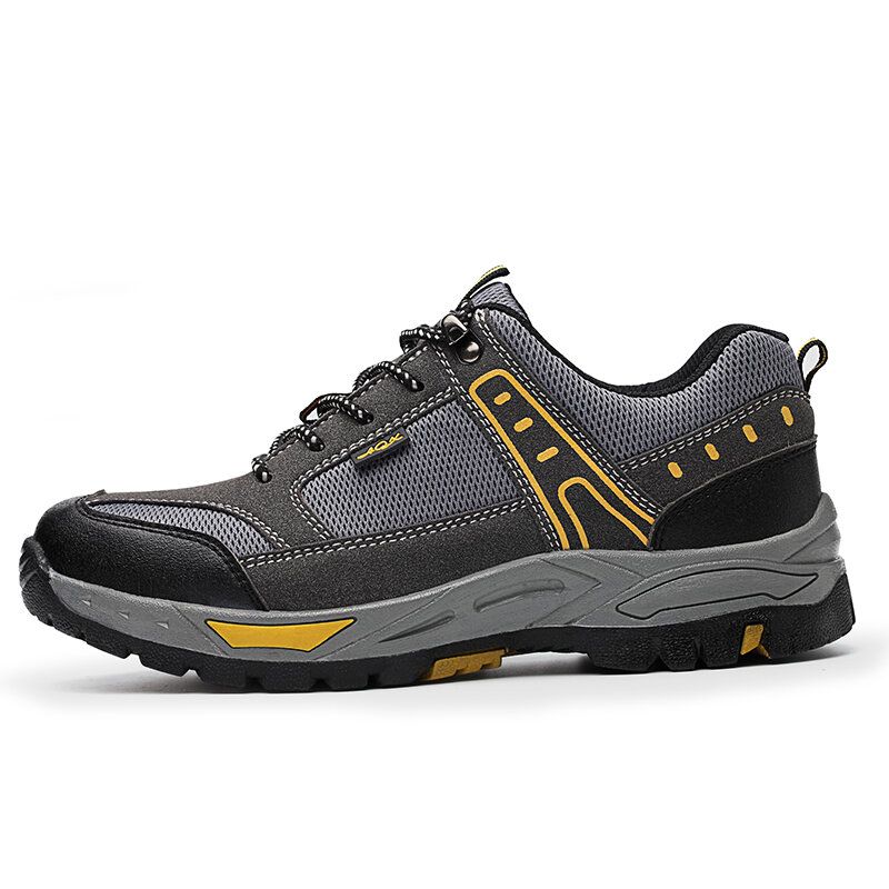 Hommes Mesh Respirant Splicing Soft Sole Comfy Protected Casual Labor Safety Shoes