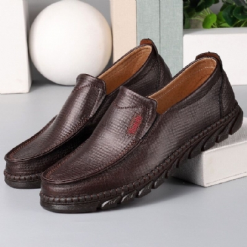 Hommes Microfibre Couture À La Main Semelle Souple Respirante Confortable Casual Old Peking Shoes