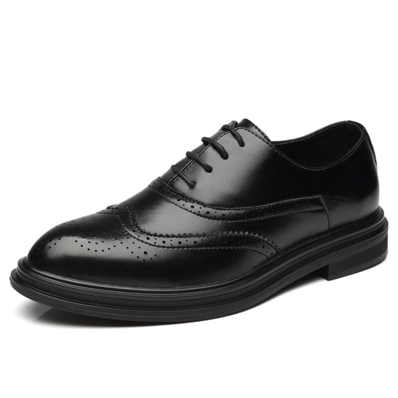 Hommes Microfibre Cuir Respirant Confortable Pointu Toe Angleterre Style Casual Business Chaussures