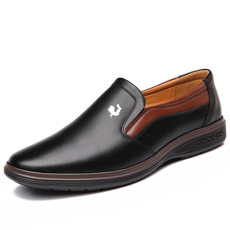 Hommes Microfibre Cuir Respirant Semelle Souple Antidérapant Confortable Conduite Casual Business Chaussures