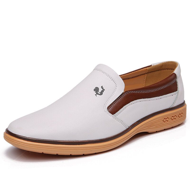 Hommes Microfibre Cuir Respirant Semelle Souple Antidérapant Confortable Conduite Casual Business Chaussures