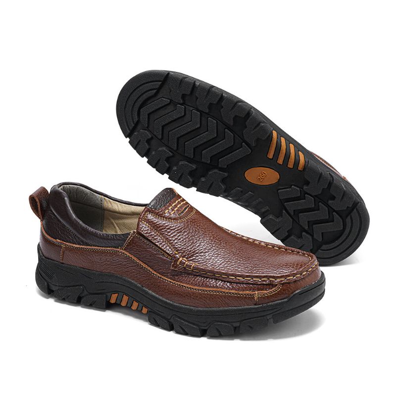 Hommes Microfibre Cuir Respirant Semelle Souple Antidérapant Confortable Slip On Casual Chaussures