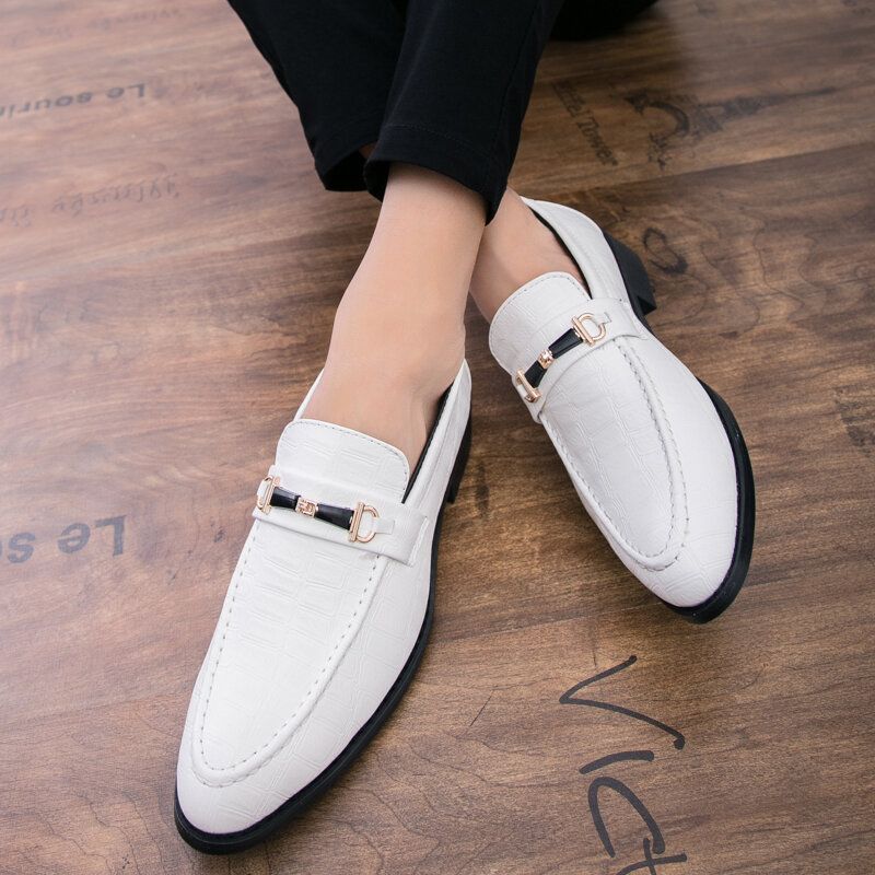 Hommes Microfibre Cuir Respirant Semelle Souple Slip On Classique Solide Casual Business Chaussures