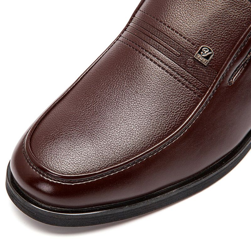 Hommes Microfibre Cuir Souple Slip-on Résistant À L'usure Décontracté Confortable Chaussures D'affaires